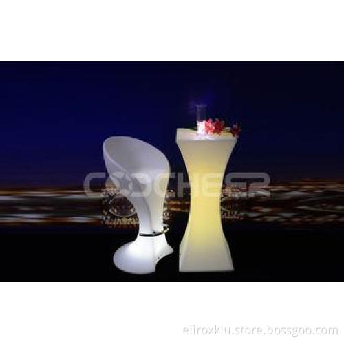 Ployethylene illuminated patio furniture Glow High Bar Tabl